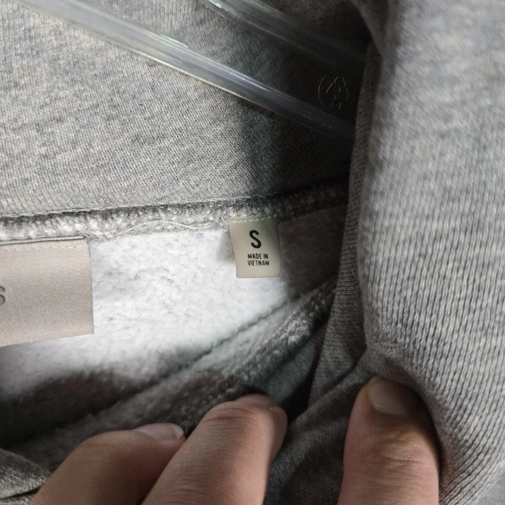 Fear of God Essentials Hoodie Mens Size Small Dark Oatmeal Gray Sweatshirt FLAW